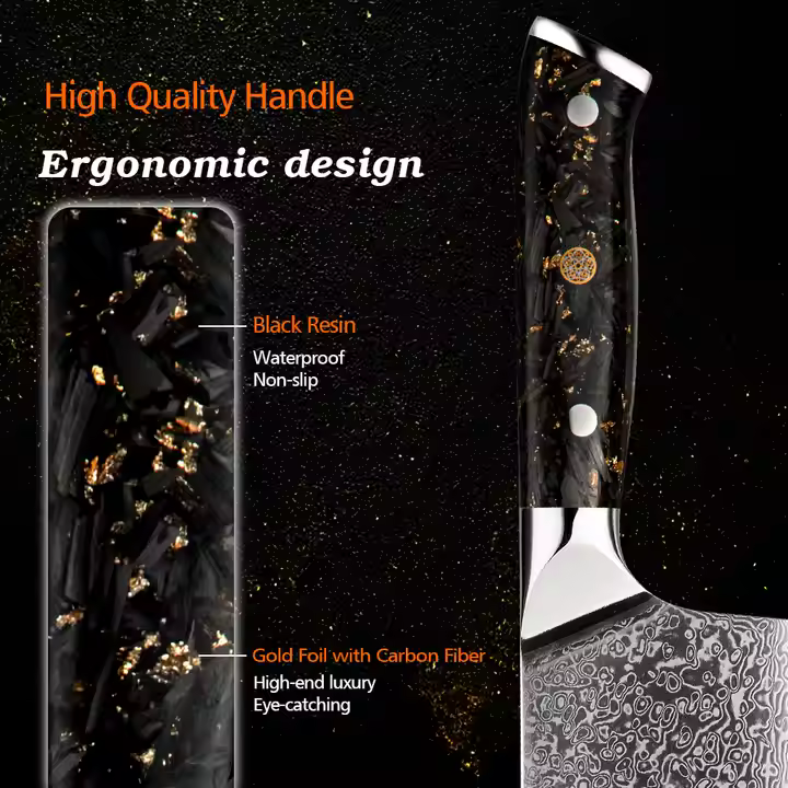 Nakiri Knife - 7 inch – VG10 Damascus Steel - Image 2